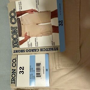 Iron Co. Stretch Cargo Shorts in Khaki